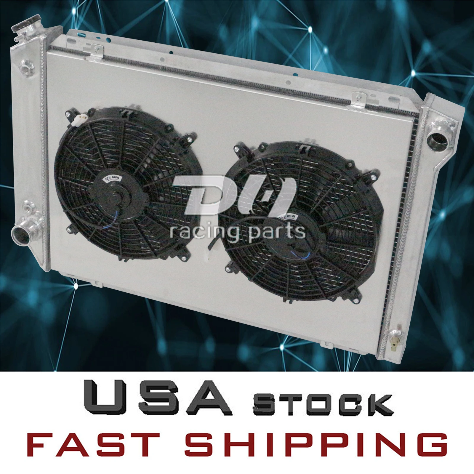 

For 1980-84 Ford F-100/F-150/F-250/F-350 5.0L 5.8L 3Row Alu Radiator shroud Fan