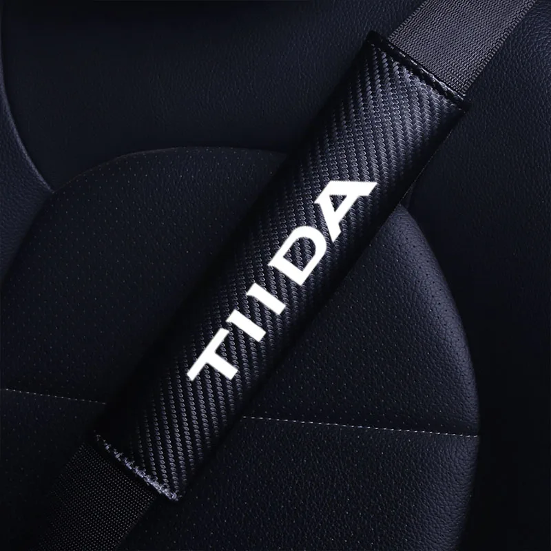 Car Seat Belt Adjustable Shoulder Pad For Nissan Tiida Car Accessories Car Shoulder Protector Pad Protection Shoulder Strap Pad