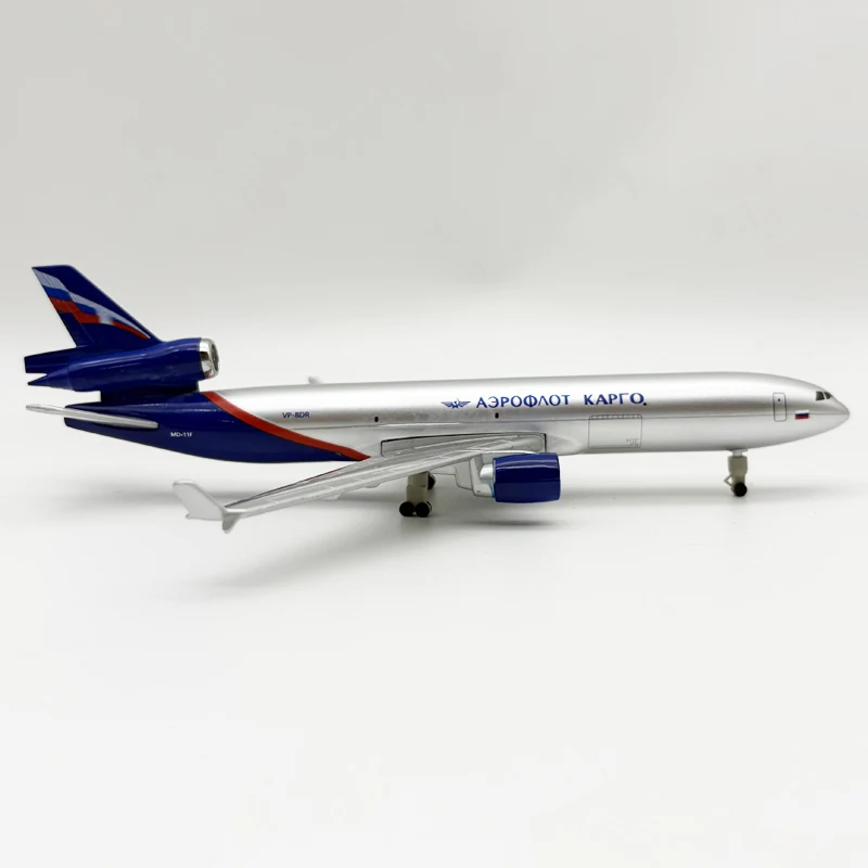 20CM Scale Aircraft MD11 Miniature Airplanes Model Aeroflot Russia MD-11 Metal With Wheels Base Plane Souvenir Hobby Collection view 5