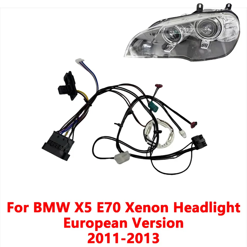 For 2011-13 BMW X5 E70 Headlights Internal Wiring Harness Front Headlight Wiring Plug Wire