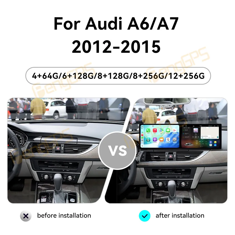 18.2 Inch Screen Car Radio For Audi A6 A7 2012-2015 Android Auto GPS Navigation Multimedia Stereo Receiver Head Unit