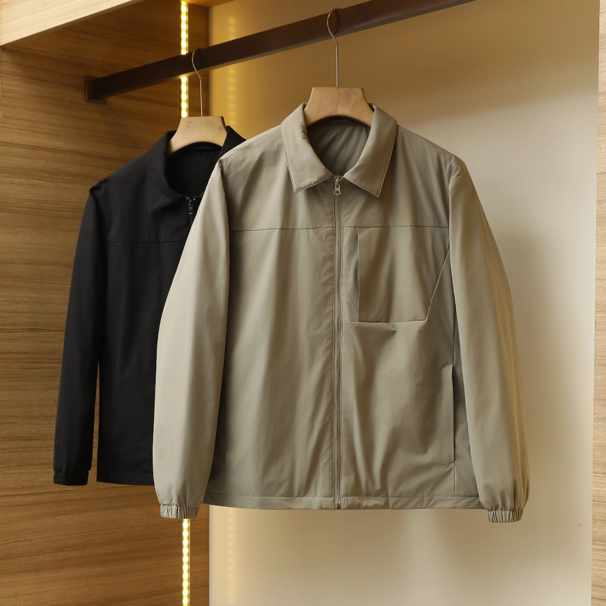 

Trade King Lightweight 90 Du down Collared Men's Winter New Busin Warmth Puffer Jaet Youth Casual Sle Regular Fit