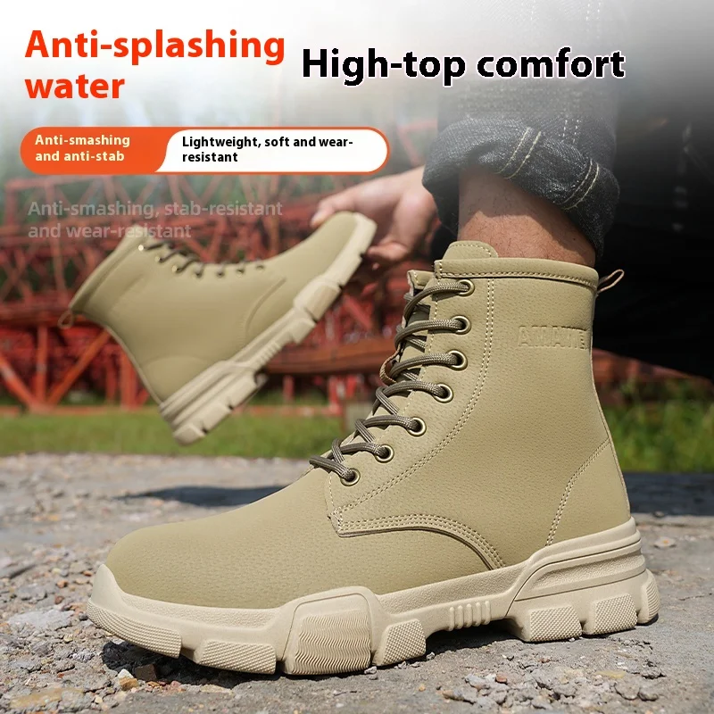 Lightweight Steel Toe Safety Shoes Men Anti-puncture Work Shoes Protect Men Industrial Shoes Indestructible Work Safety Boots