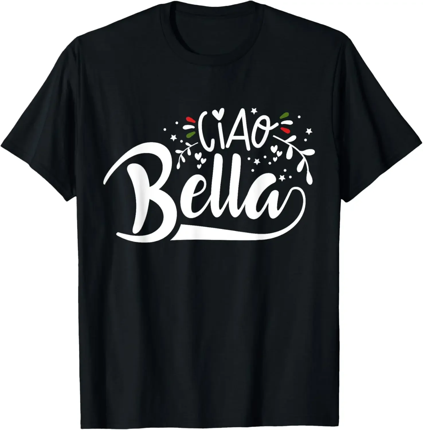Графическая футболка с итальянским цитатой Hello Bella