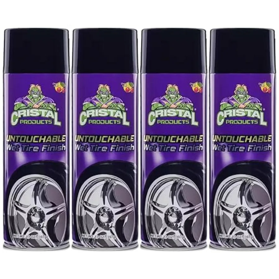 

Untouchable TireShine Spray Spray 4PK Long-Lasting Wet Tire Finish for Deep Gloss and Protection Waterproof No-Sling Formula Ea