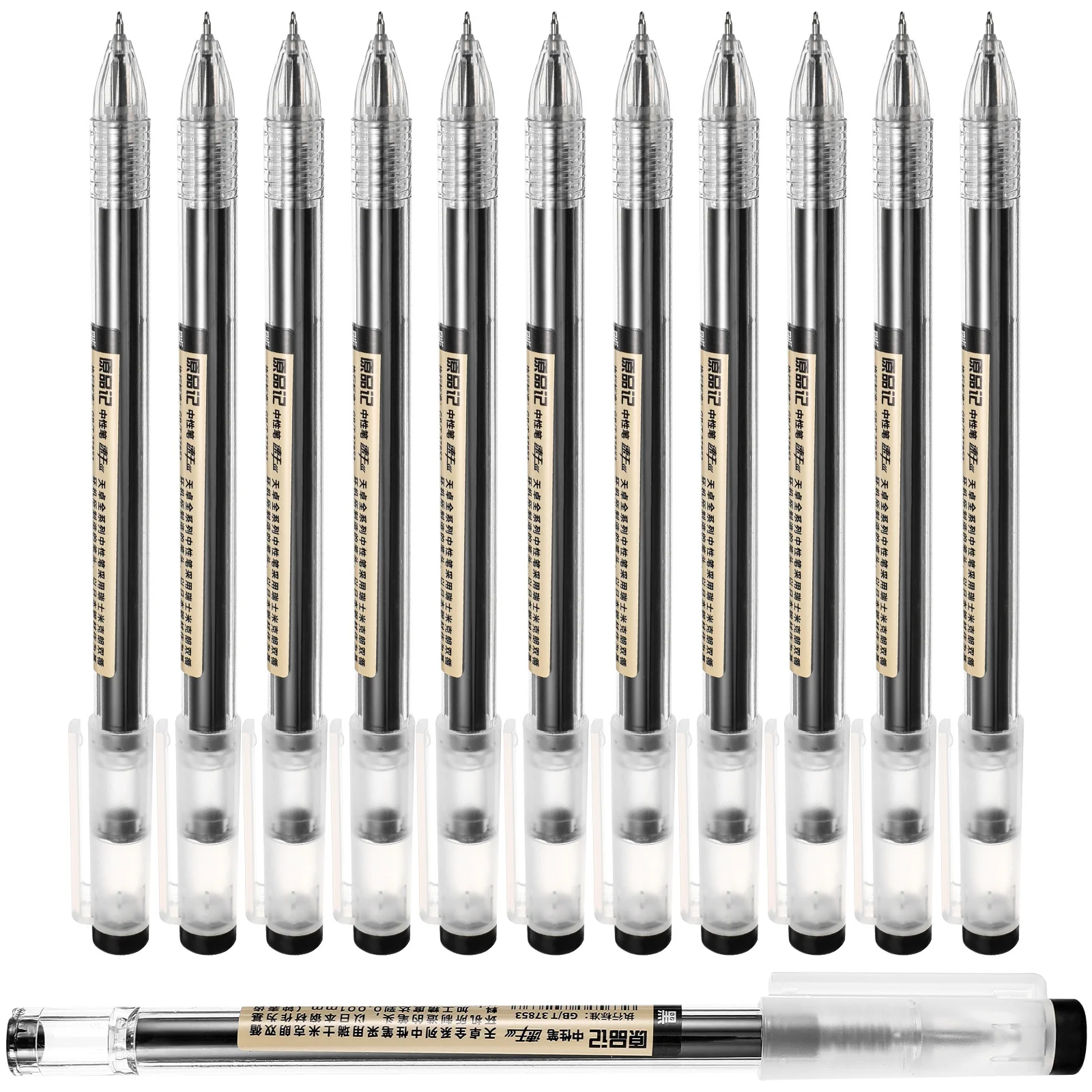 

12 Pcs Gel Pen Pens Ink Signature Carbon Black Journal Smooth Writing Plastic Student Bulk