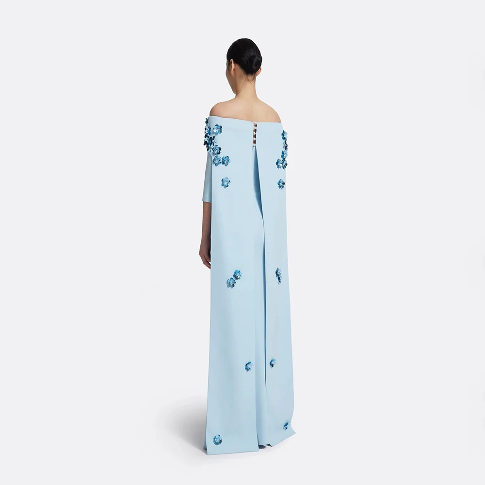 ABITO FORU Abiti da sera classici Jersey per pavimento-lunghezza con spalle scoperte Abito da ballo con paillettes Abiti da festa personalizzati