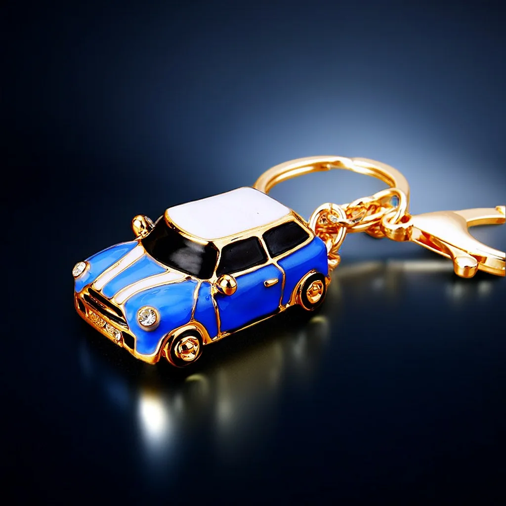 Cute Car Alloy Keychain Keyring Pendant Car Model Key Chain Ring Holder