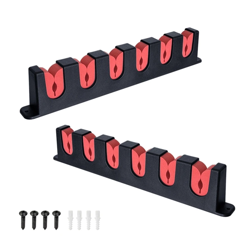 Horizontal 6-Rod Fishing Rod Holder Wall Mounted Fishing Pole Rack for Garage, Wall, Ceiling Rod Stand Easy Installation