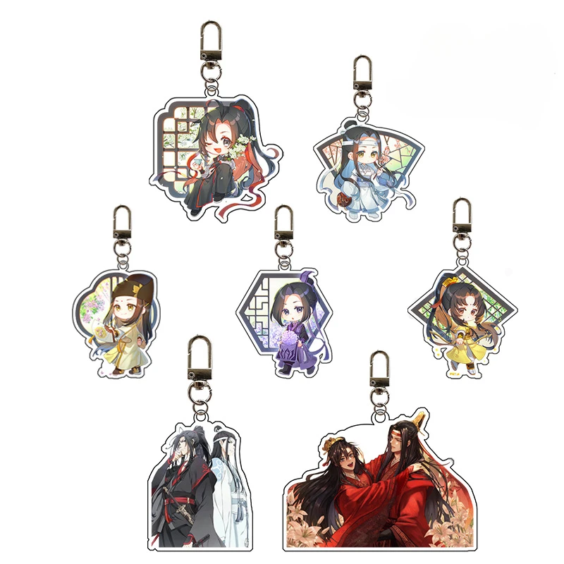 Chinese Style Comics Acrylic Weiwuxian Lanwangji Waterproof Exquisite Key Chains Hot Selling Fashion Jewelry Trendy Accessories