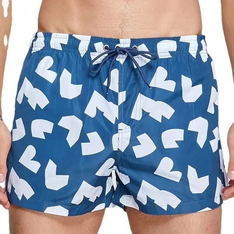 Printed Beachwear for Men Seaside Beach Board Shorts Quick Drying Beachwear Casual Aro Pants Running Workout Gym Jogging Trunks