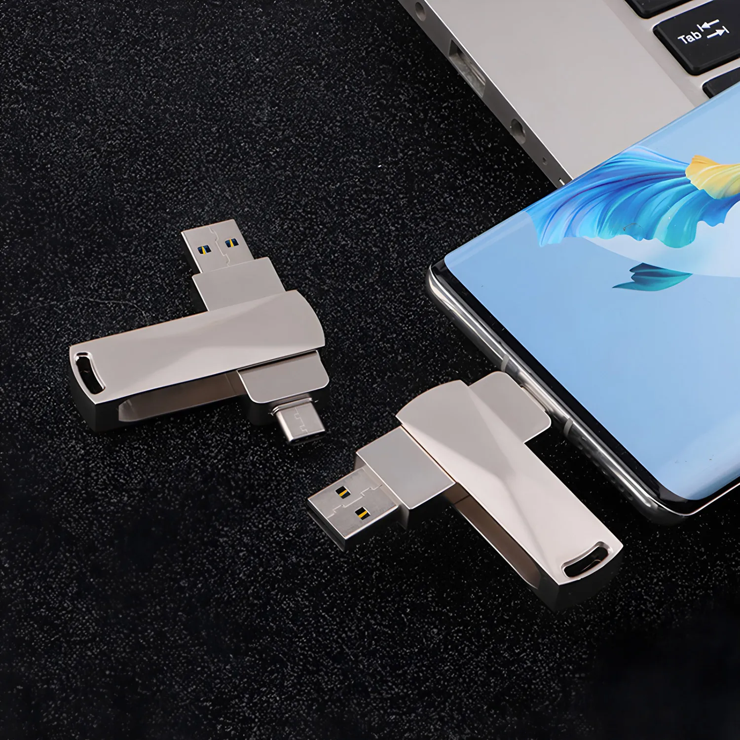 Type C OTG USB Flash Drive 128GB 64GB 32GB 16GB 8GB Memory Stick 2.0 Pendrive High Speed for mobile phones and computers