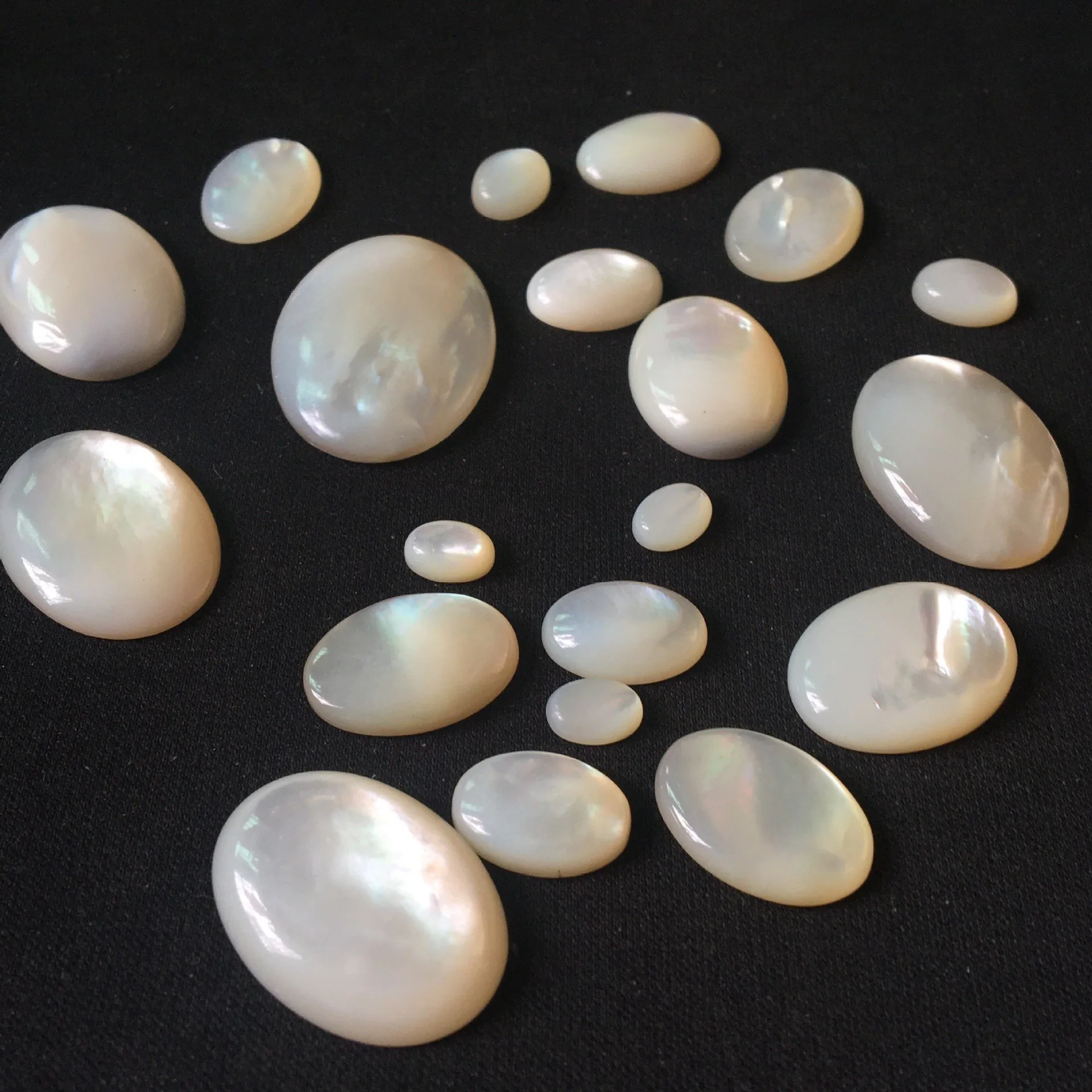 6x8 8x10 10x12mm Natural Mother Of Pearl Beads Cabochon, Oval Shape Gemstones Jewelry Making Fashion Jewelry Accessorie