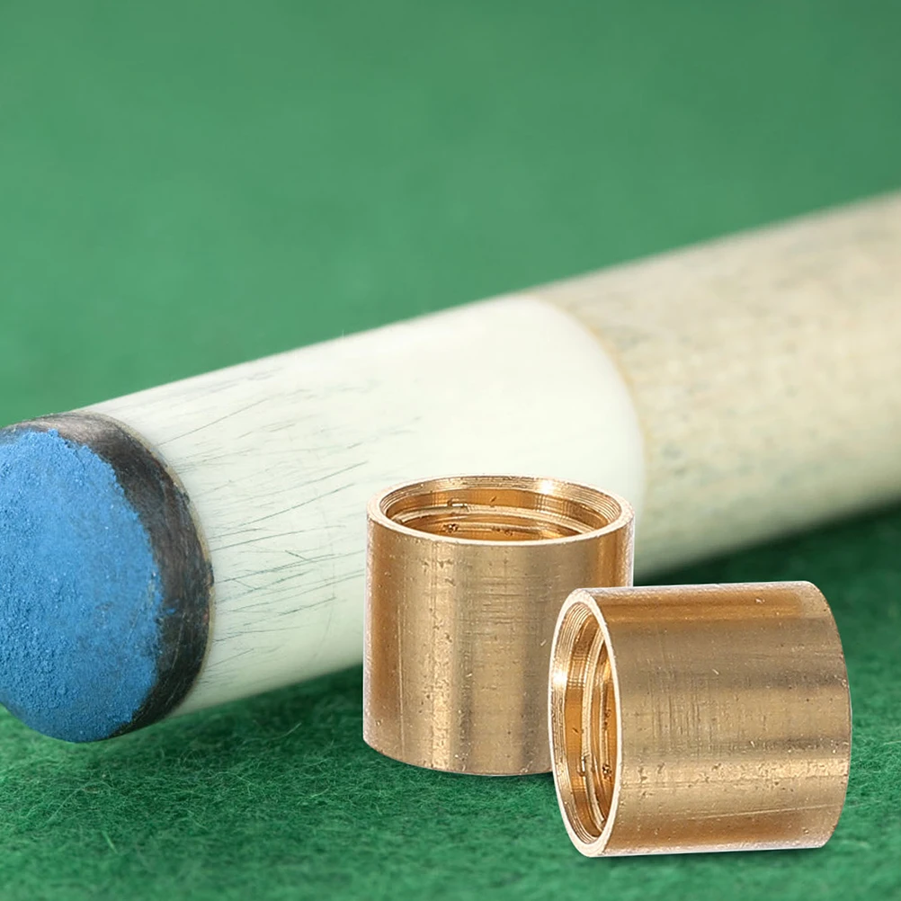 

10pcs Cue Ferrules Brass Replacement Tips Accessories Snooker Cue Repair Kit for Billiards Snooker Cues Repair Kit Gun Head