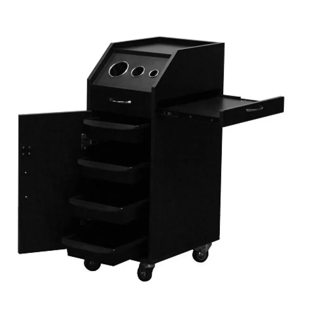 5 pieces fashion hair tool cart, barber chair cart, storage, wooden
