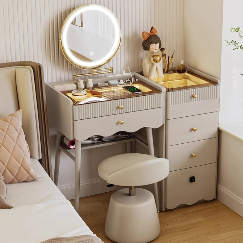 

Smart dresser oil wind makeup table storage cabinet vanitys Dressing table Makeup vanity makeup desk dressers Bedroom Furniture