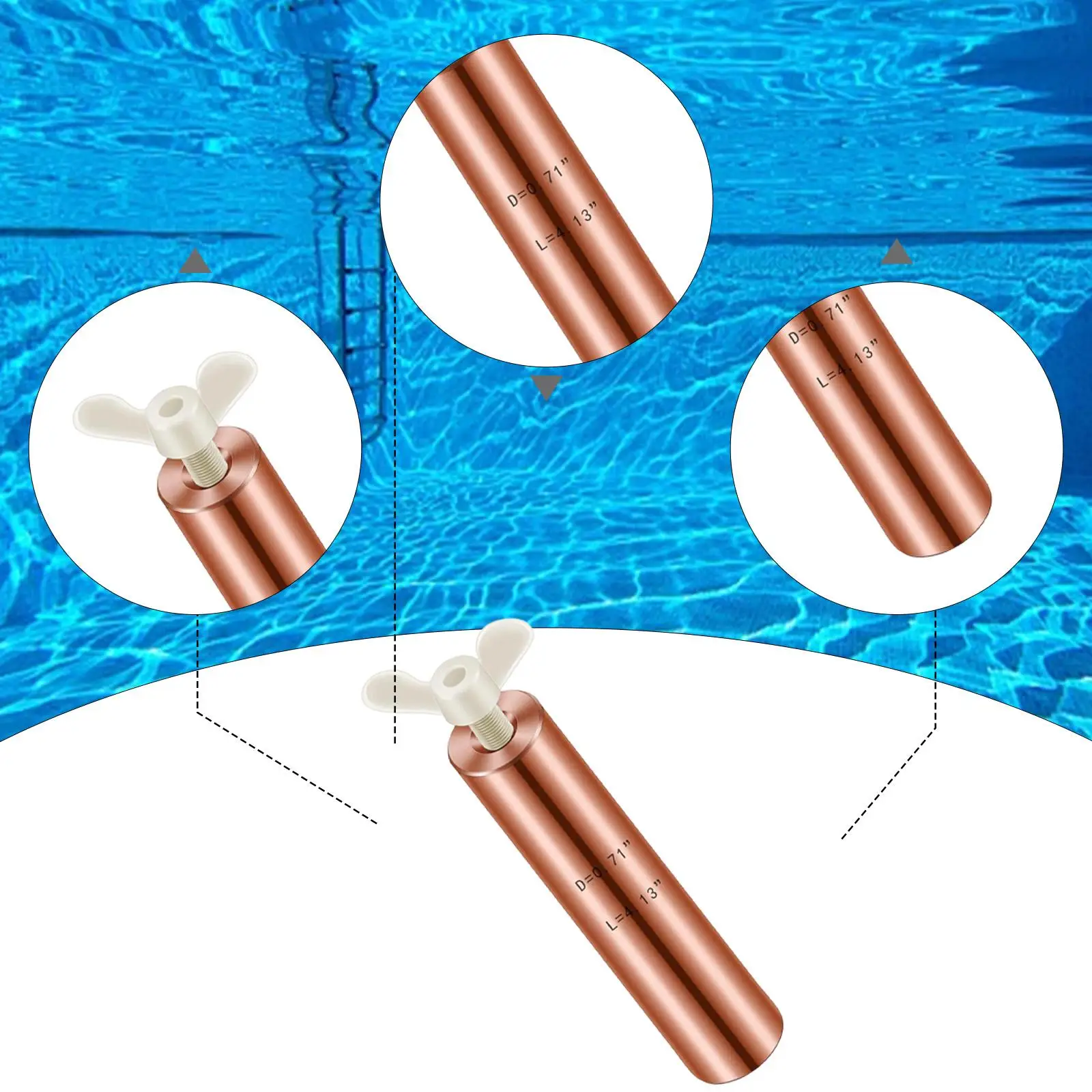 

Solar Pool Ionizers Easy to Install Save Costs Copper Alloy Directly Replace