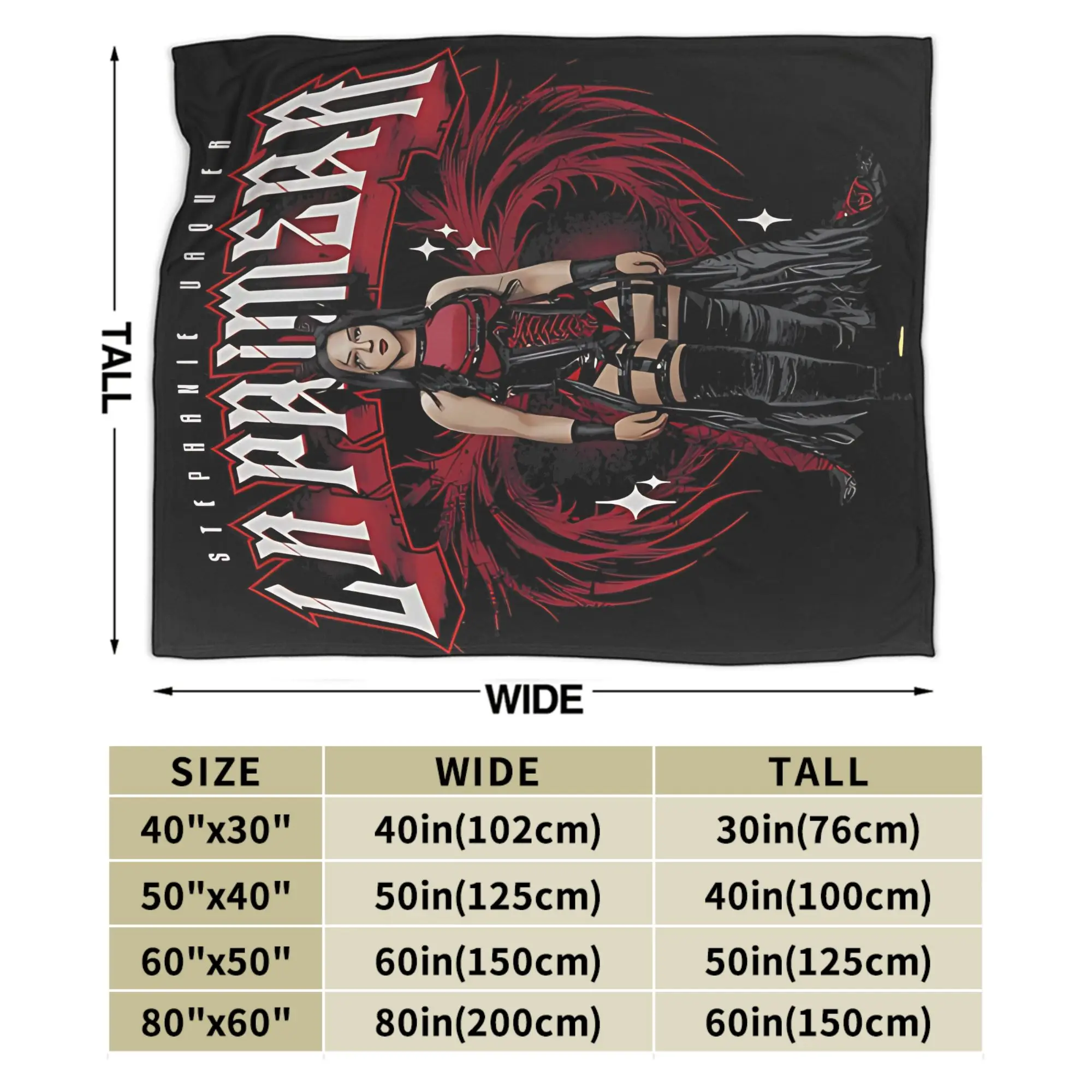 ستيفاني فاكر المصارع الملحقات بطانية سوبر لينة الفانيلا رمي البطانيات مريحة الفراش يلقي