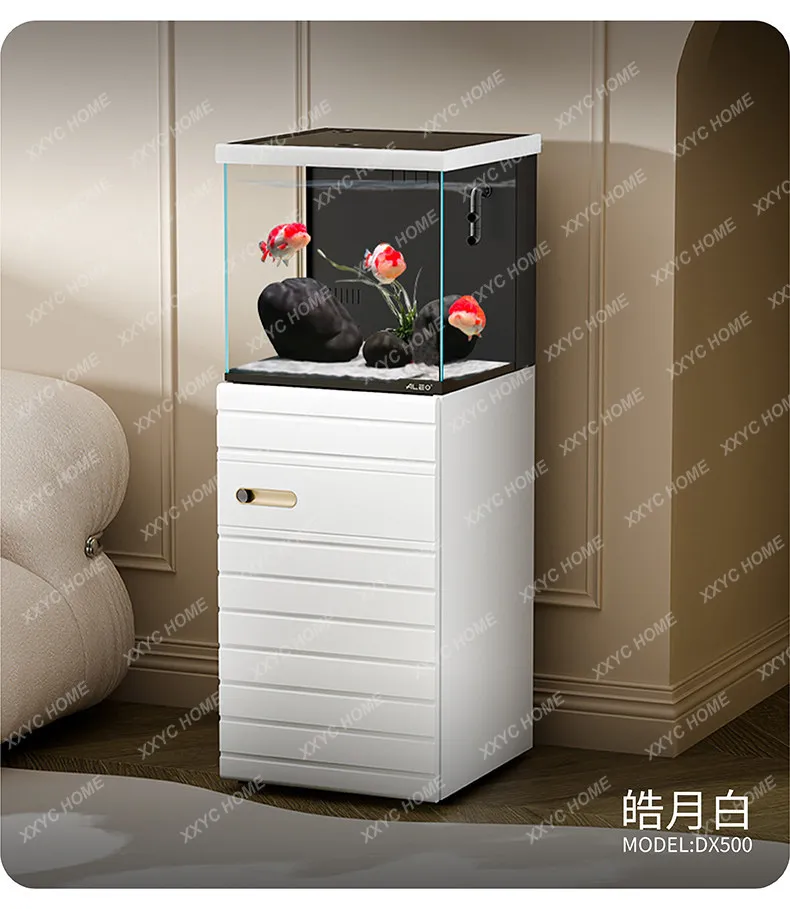 Ecological Bottom Filter Upper Cover Fish Tank Gold Crystal Five-wire Ultra-white Glass Floor Tank 8 Kinds of Intelligent