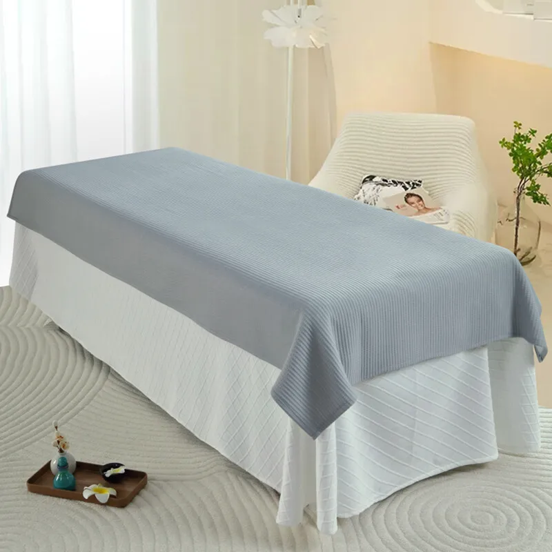 

1PC Beauty Salon Bed Sheets with Face Hole Skin-friendly Spa Massage Table Covers Face Towels Set Salon Barbershop Decoration