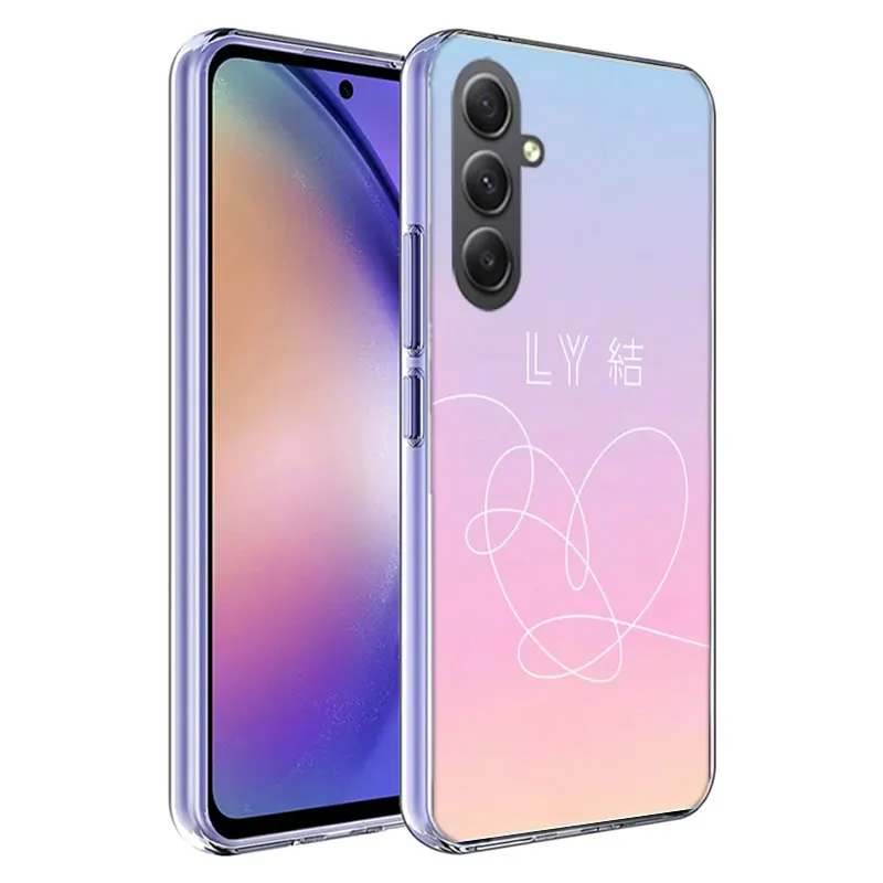 Love Yourself Flower Kpop DIY Printing Cover For Samsung A54 A34 A24 A14 A53 A33 A23 A13 A52S A32 A22 A12 Phone Galaxy A03 A04 A