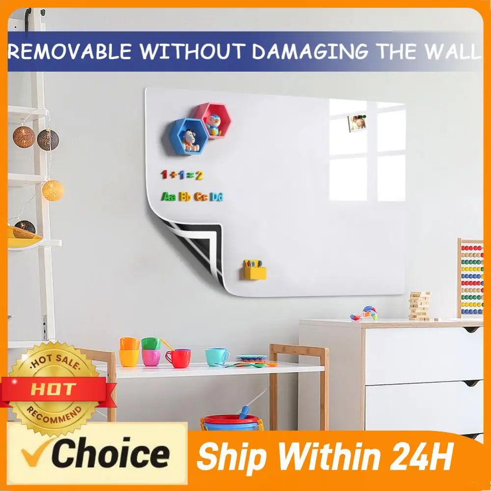 Magnetic Whiteboard Contact Paper Removable Whiteboard Stick on Wall Erasable Surface for Teaching Training Office and Home Use