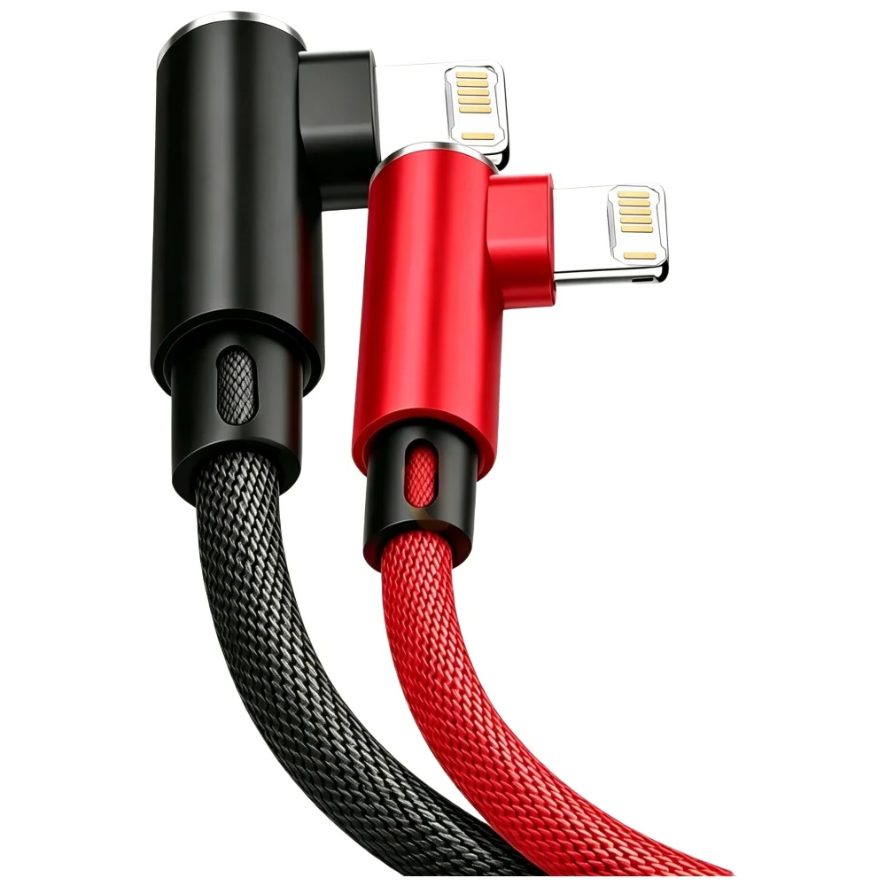 90-Grad-USB-Kabel für iPhone 14 13 12 11 Pro Max X XR 6s 7 8 Plus Handy Schnellladekabel Daten-Ladekabel