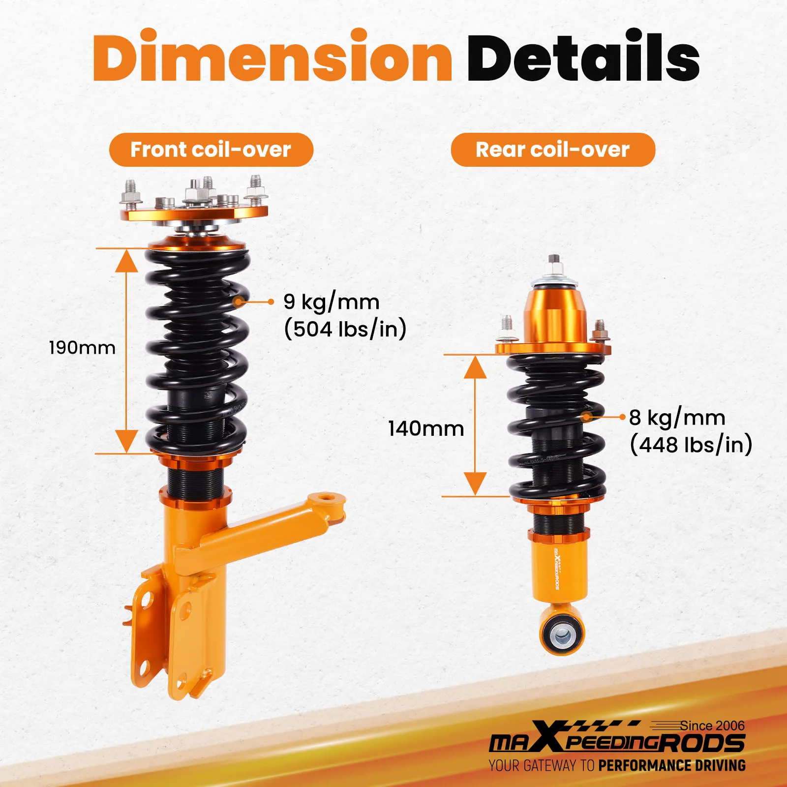 MaXpeedingrods Coilovers Shocks & Springs Kit for Honda Element 2003-2013