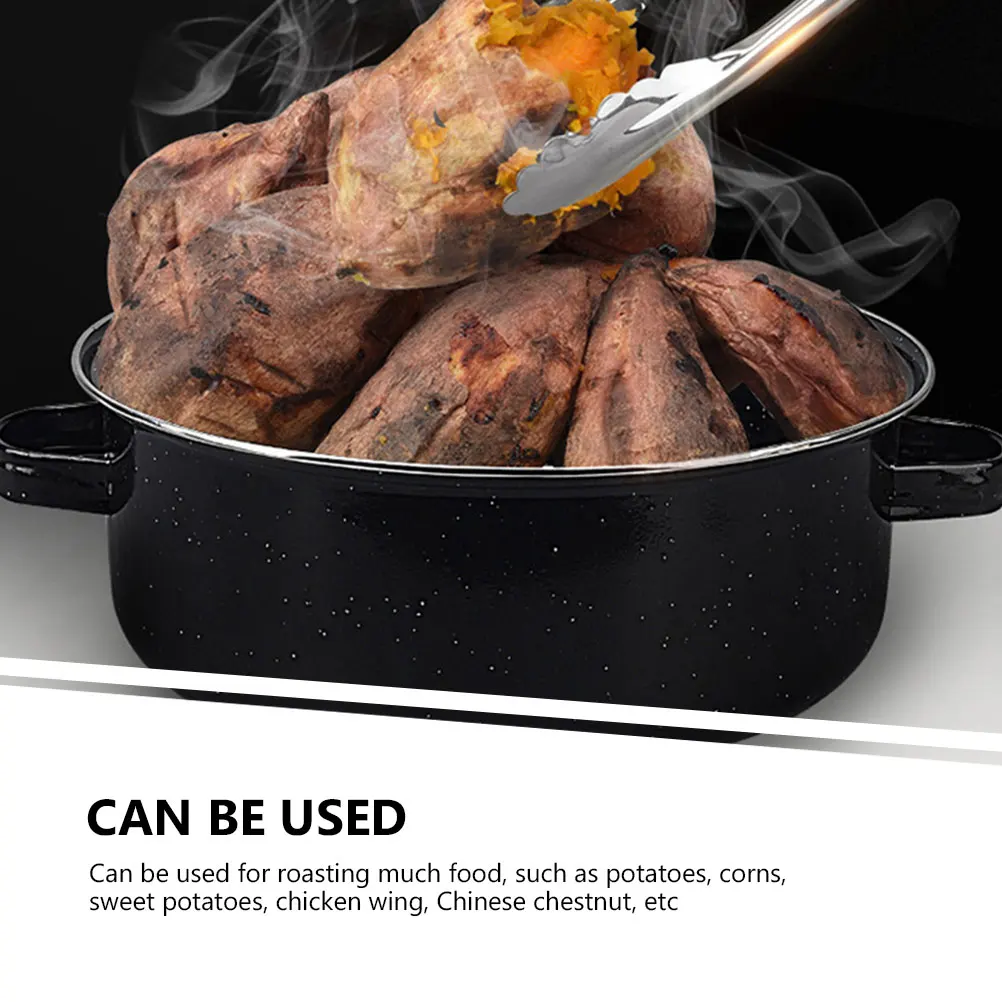 

Multi-Function Roaster Covered Roasting Pan Kitchen Supply Daily Use Cooking Pot Oven Roaster for Potato Sweet Corn Chicken