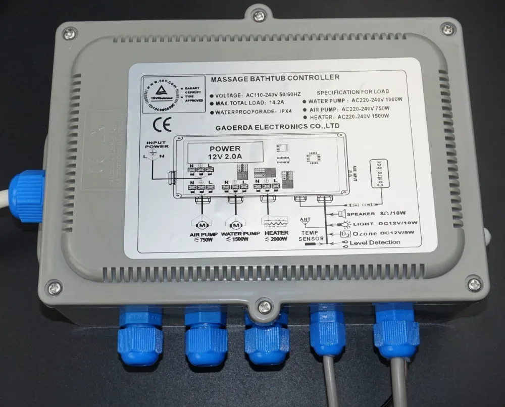 massage bathtub system,whirlpool controller include keypad 220V 110V opetion GD-370B