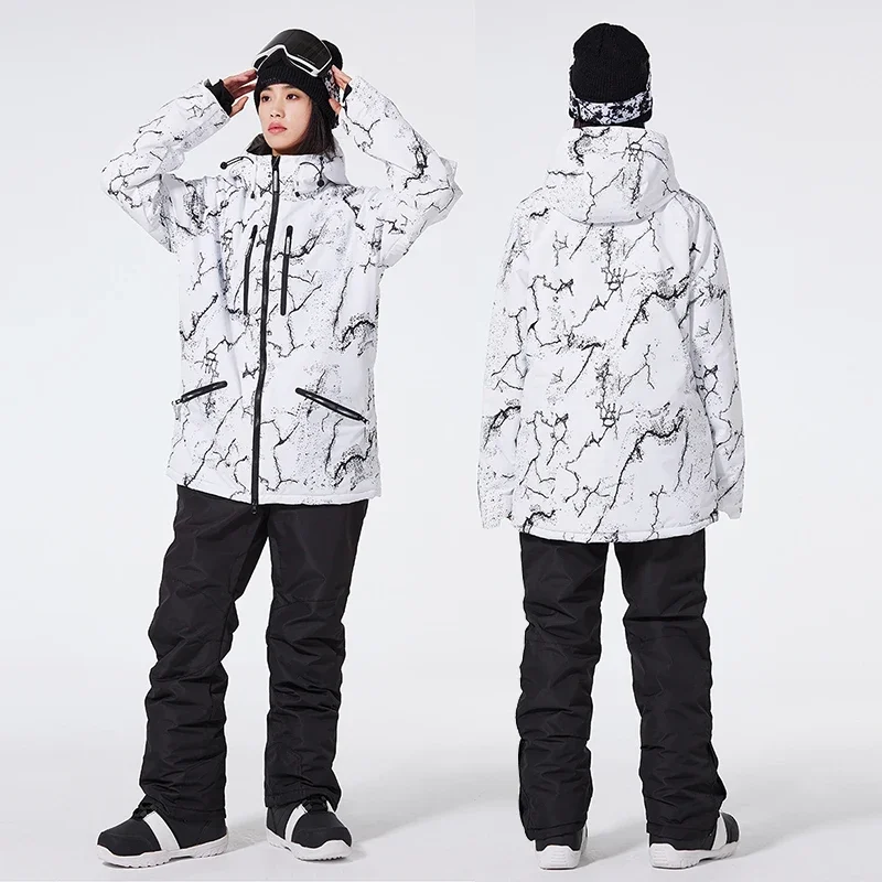 Winter Waterproof Women Skiing Suit Outdoor Sport Man Snowboard Sets Mountain Windproof Jacket Pants Female Snow Costume Clothes