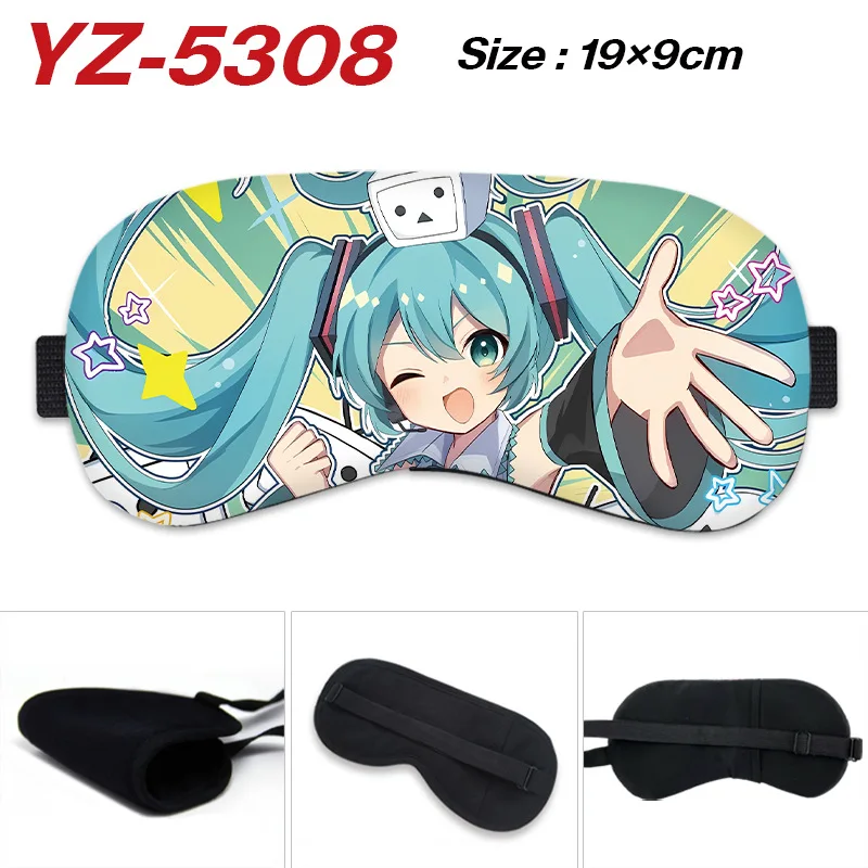 

Hatsune Miku Figures Virtual Idol Singer Themed Anime Blackout Sleep Mask Eye Cover For Travel Nap Sleeping Anime Fans Gift