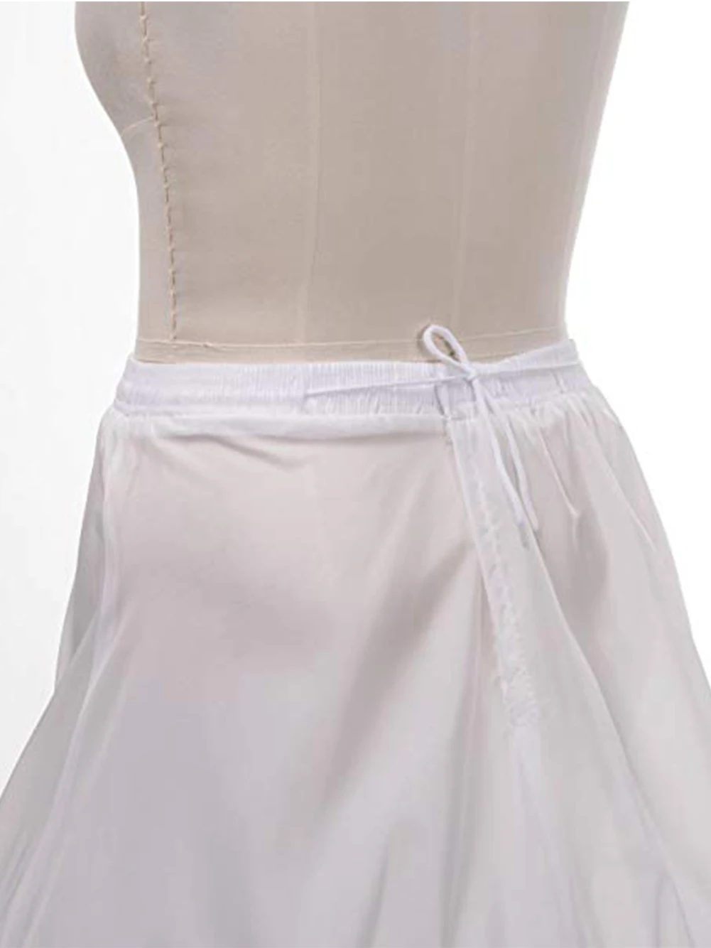 المرأة 2 الأطواق ثوب نسائي أبيض الزفاف نصف زلات فستان الزفاف الكرة ثوب العروس السلة ثوب نسائي كرينولين