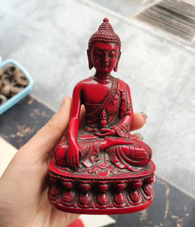 Collection Decorative Handmade Red Coral Buddha Statue