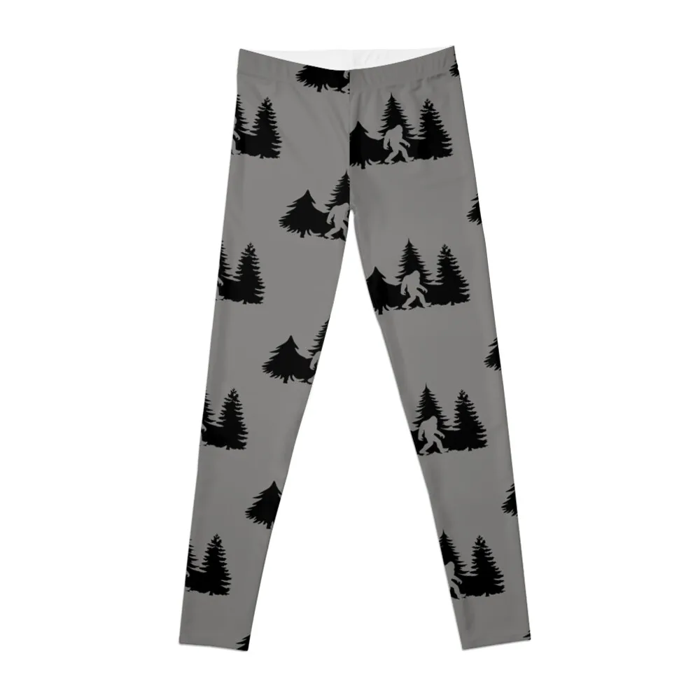 Bigfoot Silhuette in the Forrest Leggings Clothing fitness Golf wear for fitness workout shorts Womens Leggings