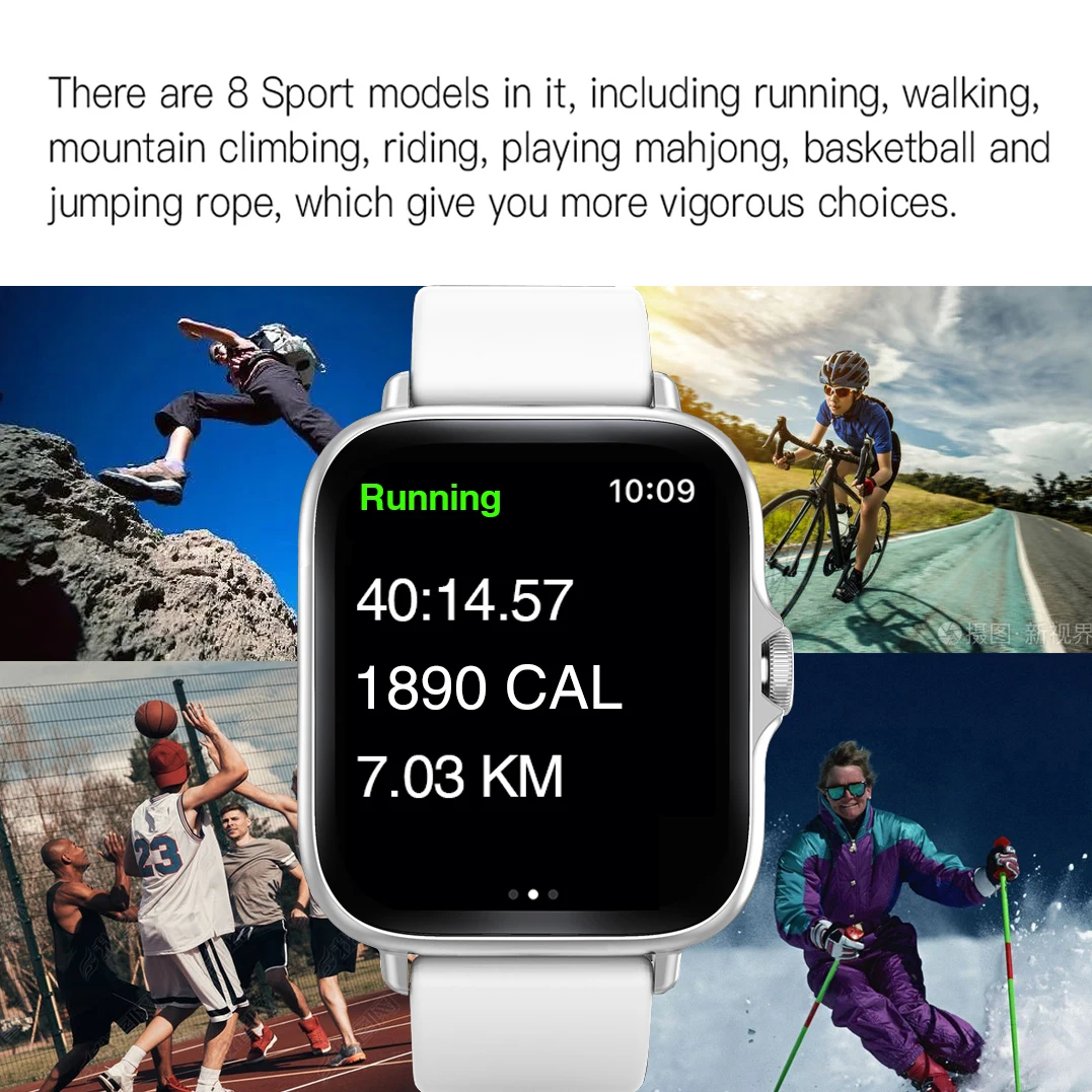 Smart Watch, 1.83\'\' Full Touch Screen Display With Message, Answer Make Call Smartwatch Sleep Monitoring, Sports Pedometer, Info