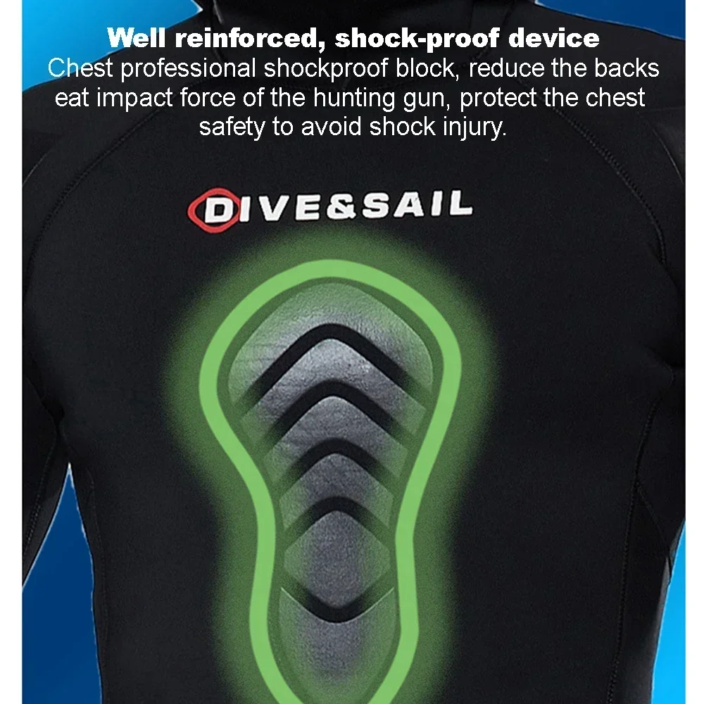 Men\'s 3mm Wetsuit Open Cell Neoprene 2piece Set for Scuba, Freediving and Spearfishing Wet Diving Suit