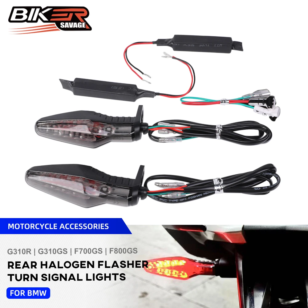 

Motorcycle Halogen Turn Signal For BMW G310GS G310R F800GS F800GT F800R Adventure 12V Flasher Rear Brake Tail Light Flashing