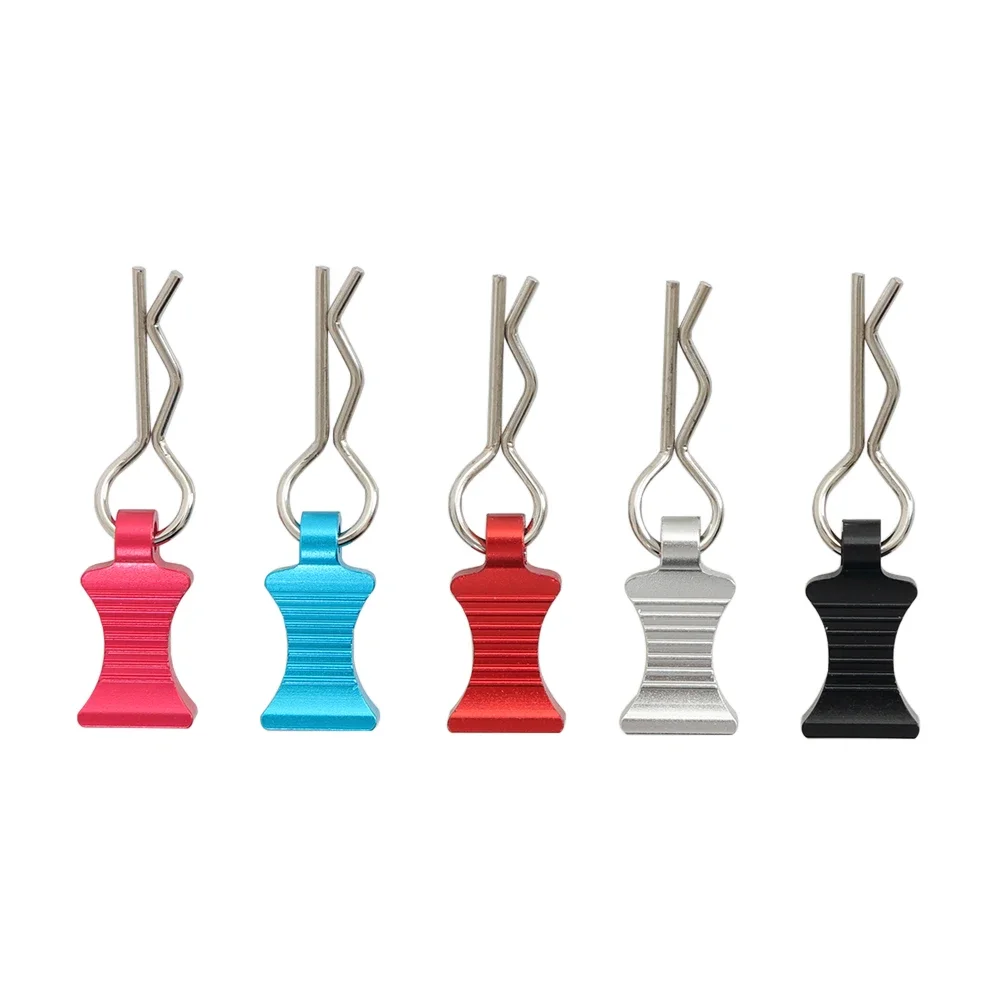 4pcs Metal Body Clip RC Car Shell Fixed R Pin with Tab for Axial Capra SCX10 RGT TRX4 CC01 SMT HPI HSP Kyosho Wltoys Spare Parts