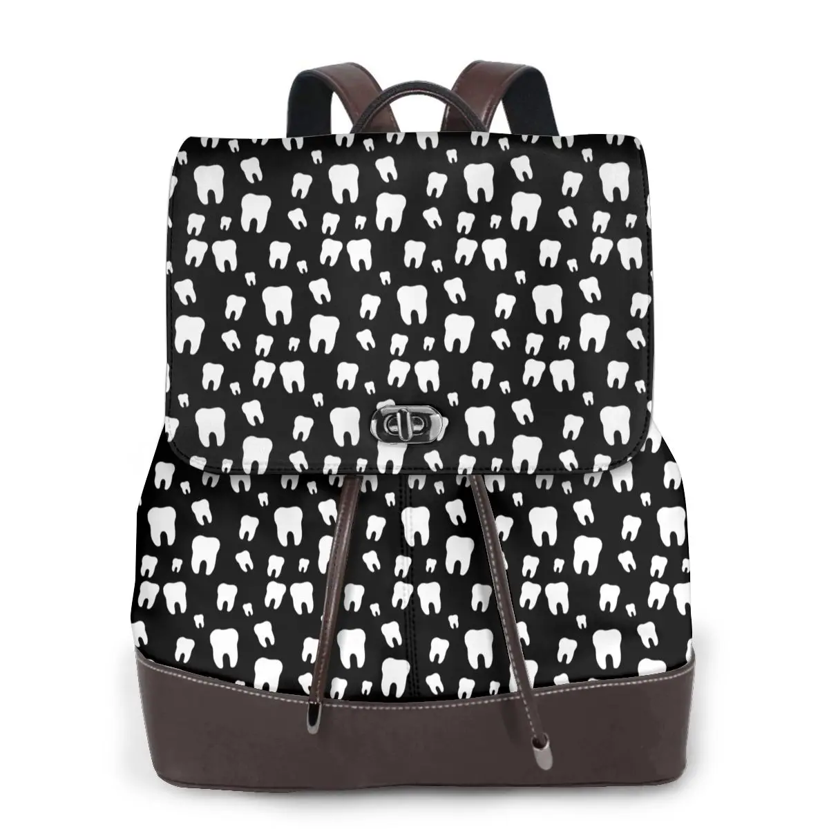 teeth-dental-pattern-bookbag-school-student-bags-hiking-travel-daypack-for-women-fashion-derma-backpack