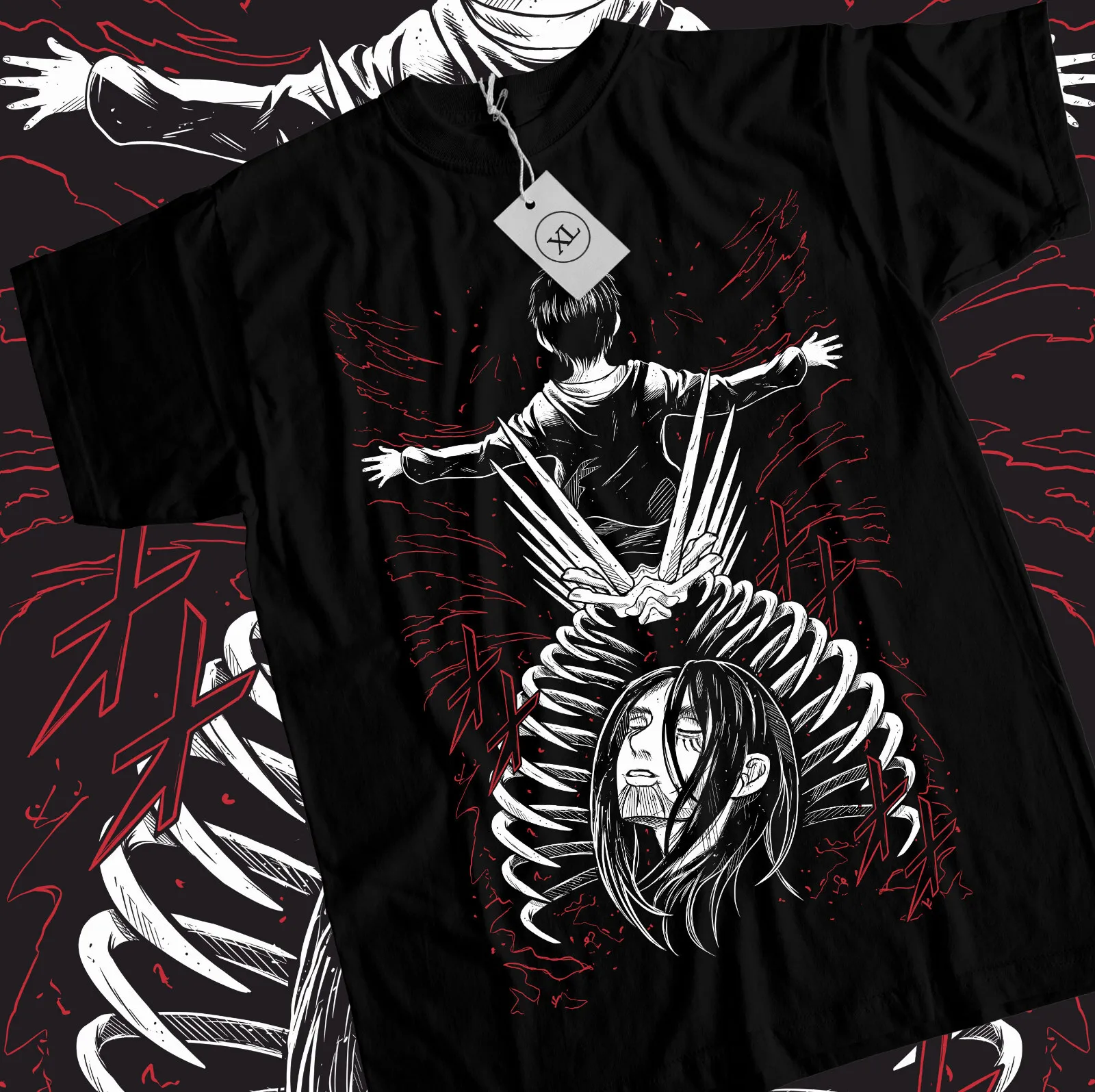 camiseta-eren-yeager-aot-anime-attack-on-titan-camiseta-grafica-camisa-preta-em-todos-os-tamanhos