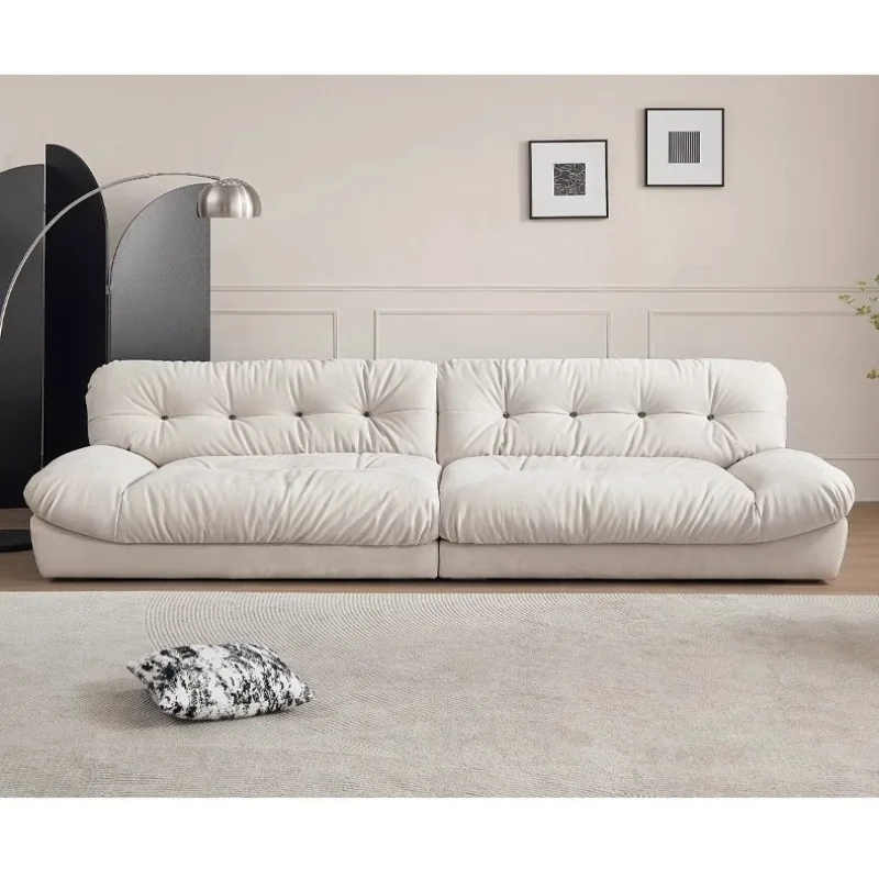 Cloud sofa cream style living room small apartment light luxury high sense designer modern simple matte fabric sofa