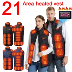 21 Areas Heated Vest Men Electric Heating Vest Usb Heated Jacket Heated Vest Women Heated Bodywarmer Heated Down Jacket Winter