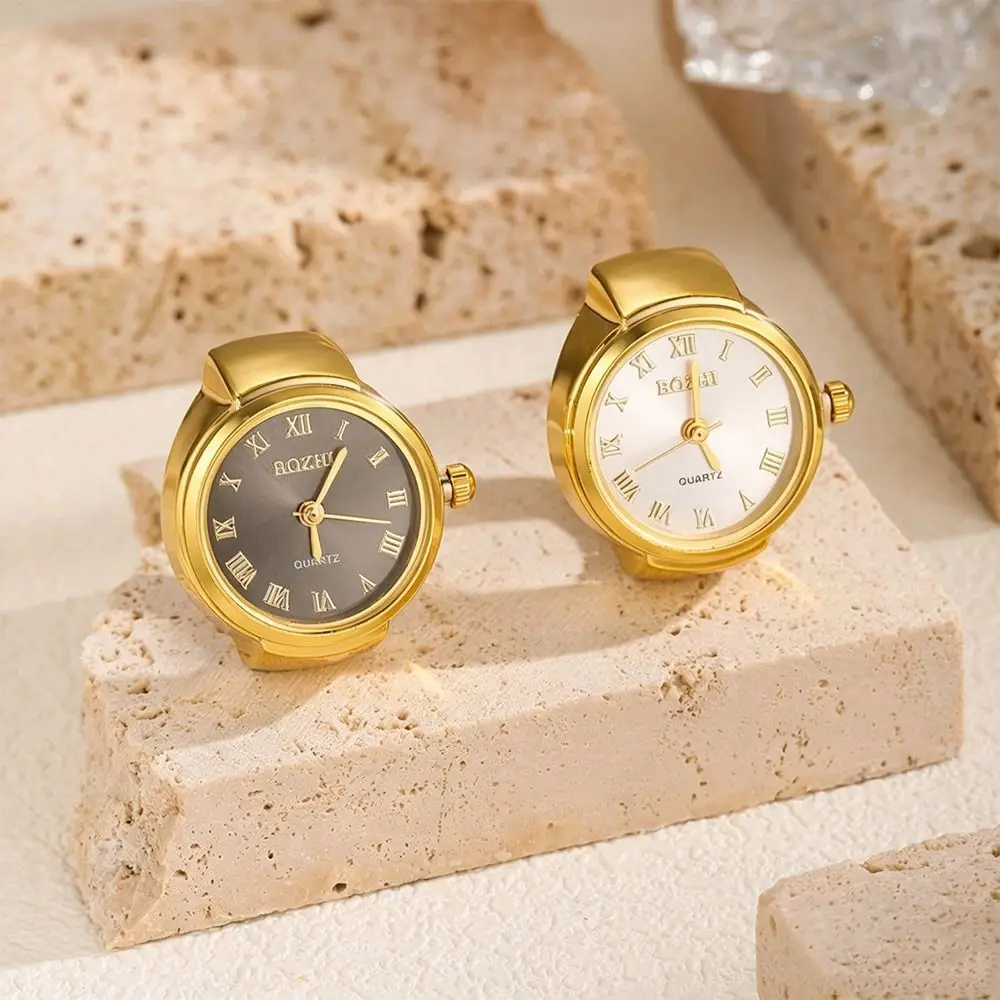 Portable Alloy Digital Ring Watch Ring Shape Mini Size Student Watch Casual Digital Display Ring Jewelry Party Wear