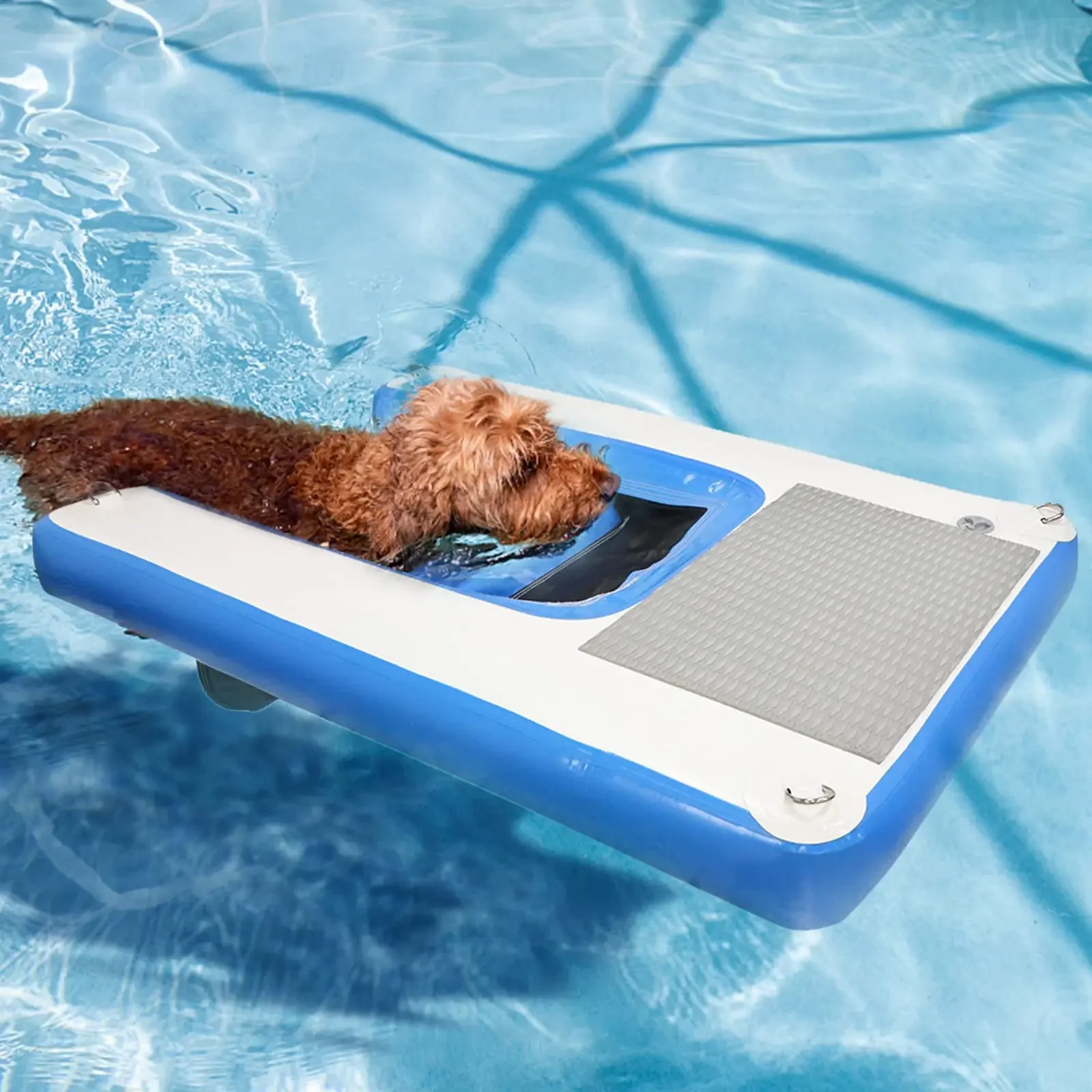 Safe, No-Slip And  Easy to Climb with Inflatable Pet Ramp Floating Dog For Outdoor Water Toys