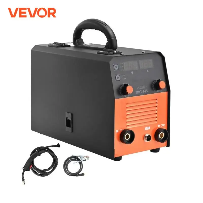 VEVOR 145Amp MIG Welder 110V Flux Core Welder MIG/Lift TIG/Stick 3 in 1 Welding Machine with IGBT Inverter & MIG Torch