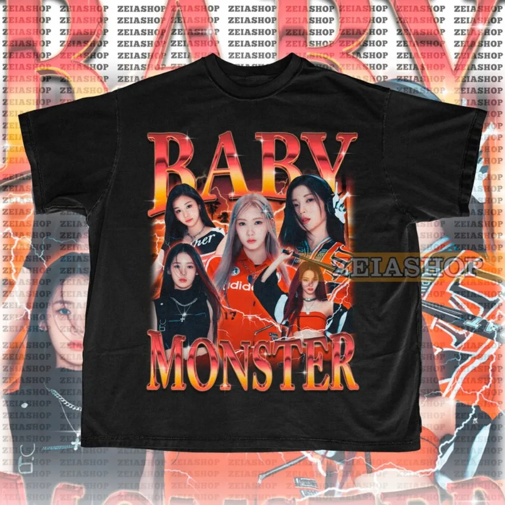 RETRO BABYMONSTER KPOP Shirt BabyMonster Kpop Sweater & Hoodie  BabyMonster Fan Merch Ruka  Pharita Asa  Ahyeon Rami Rora