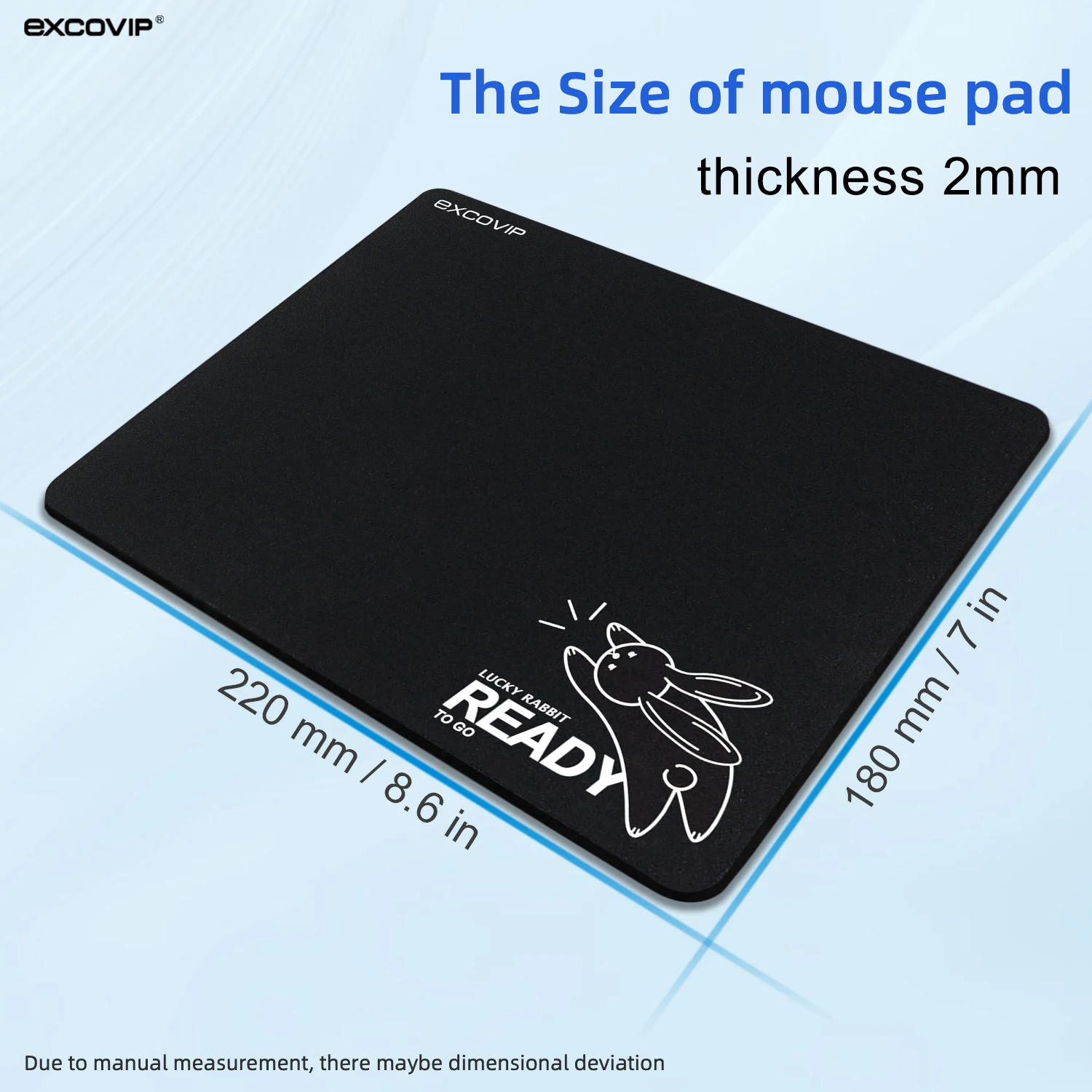 EXCO Office Mouse Pad Small Smooth Cloth Cute Gaming Mousepad with Non-Slip Rubber Base for Computer Laptop Comfortable Portable