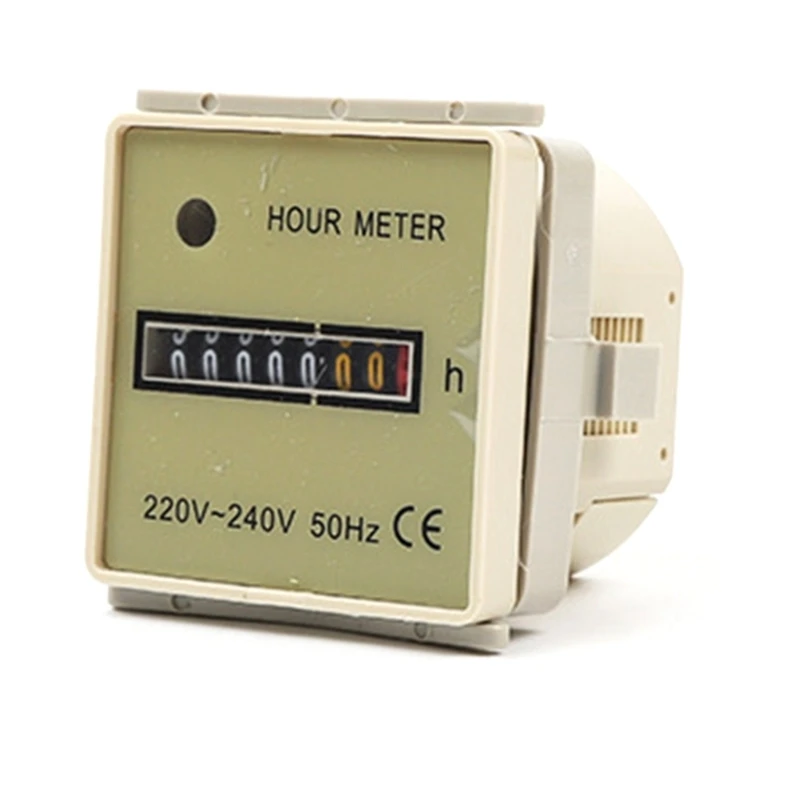 F68E Mechanical Timers Square Electronic Hermetic Counter Digital Hour Meter Hourmeter Gauge 220V-240V 50Hz Hour Meter