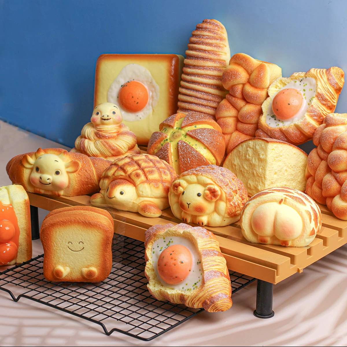 1 Stück langsam zurückfederndes Cartoon-Tier-Brot als dekorative Ornamente zum Kneifen – Detail 1